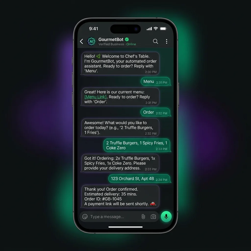 WhatsApp AI arayüzü